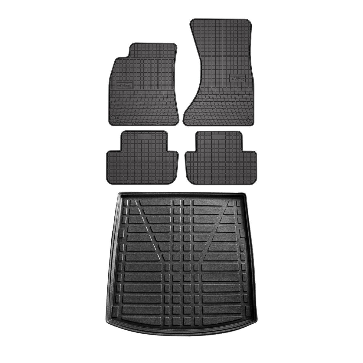 Audi A6 Floor-Trunk Mats - Omac - El-Toro & YPS - Black - '12-'18